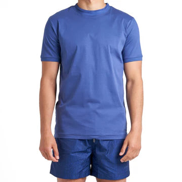 Lanka Collar T-Shirt - Azure Blue